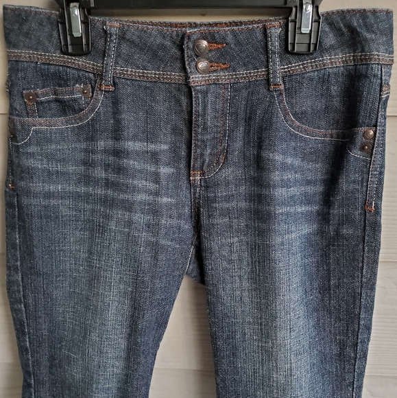 Candie's Dark Wash Denim Bermuda Shorts - Picture 6 of 16